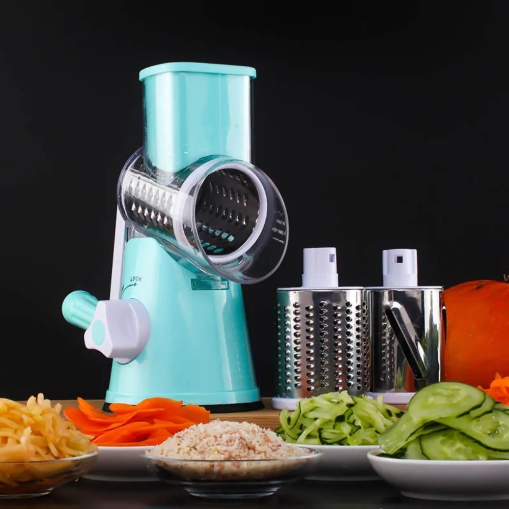 Kitchen Gadgets Smart - 3-in-1 Rotary Food Slicer Chopper Käsereibe