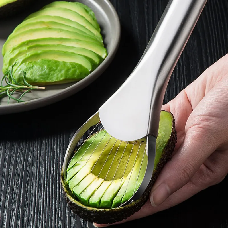 Kitchen Gadgets Smart - Avocado-Messer-Gadget, Edelstahlschneider, Küchenhelfer, Obstschneideartefakt, alles für