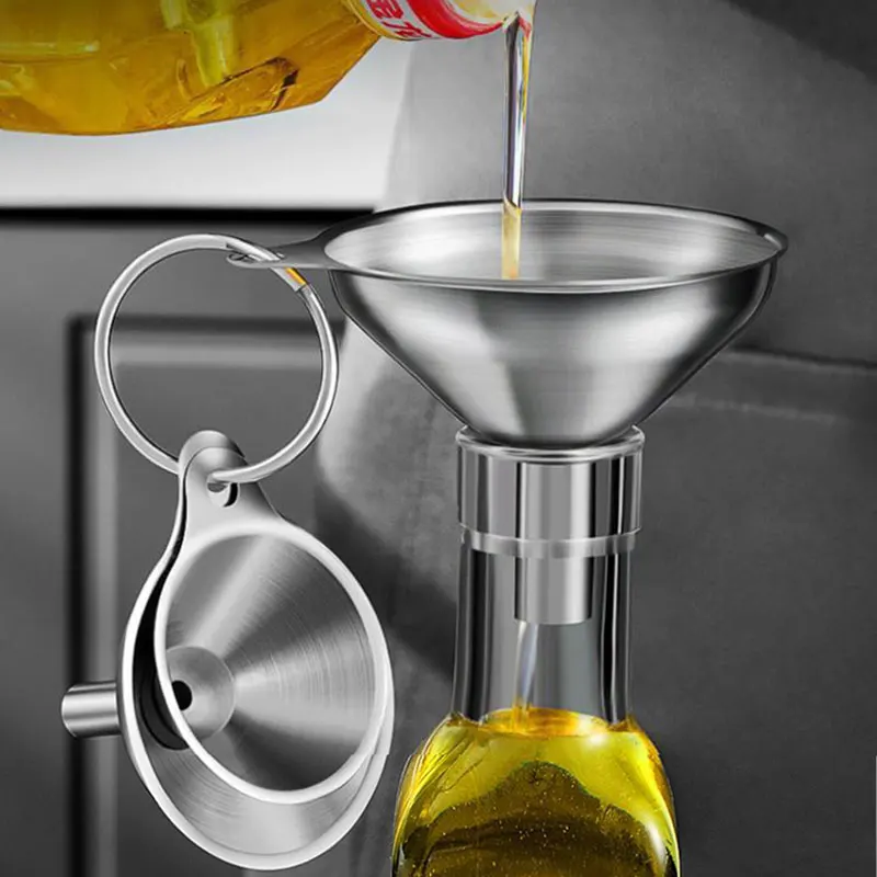 Kitchen Gadgets Latest - 3-teiliges Küchentrichter-Set aus Edelstahl zum Befüllen