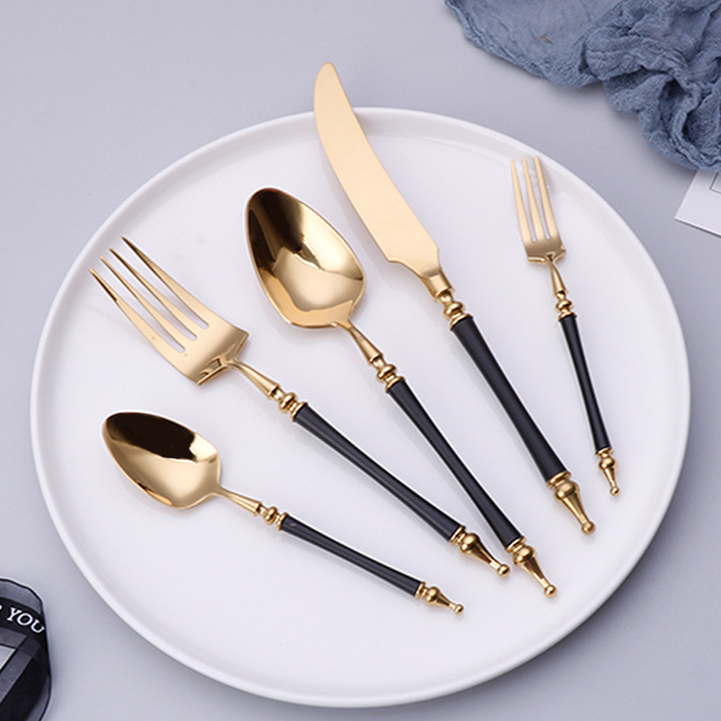 Kitchen Gadgets Luxury - Luxus Western Gold Geschirr Set Edelstahl
