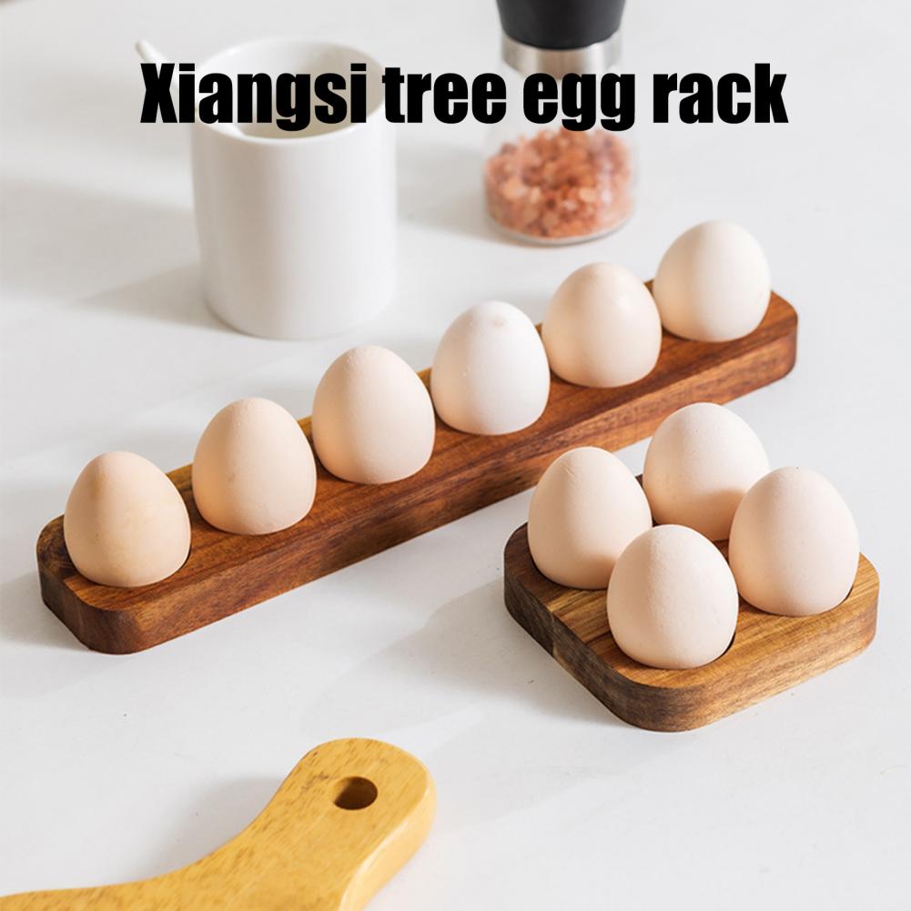 Kitchen Gadgets Holder - 32/11cm Holz-Eierhalter Rustikaler Eierständer mit 4