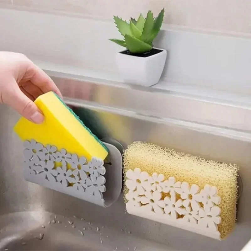 Kitchen Gadgets Holder - Spültuchhalter mit Saugnapf, Schwammhalter, Lappen-Aufbewahrung, Deckelhalter,