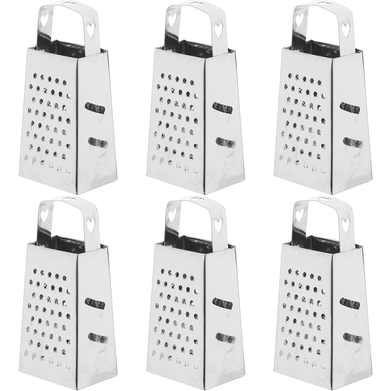 Kitchen Gadgets Useful - 6-teiliges Mini-Käsereibe-Set aus Edelstahl, Vierseitiges Küchenwerkzeug