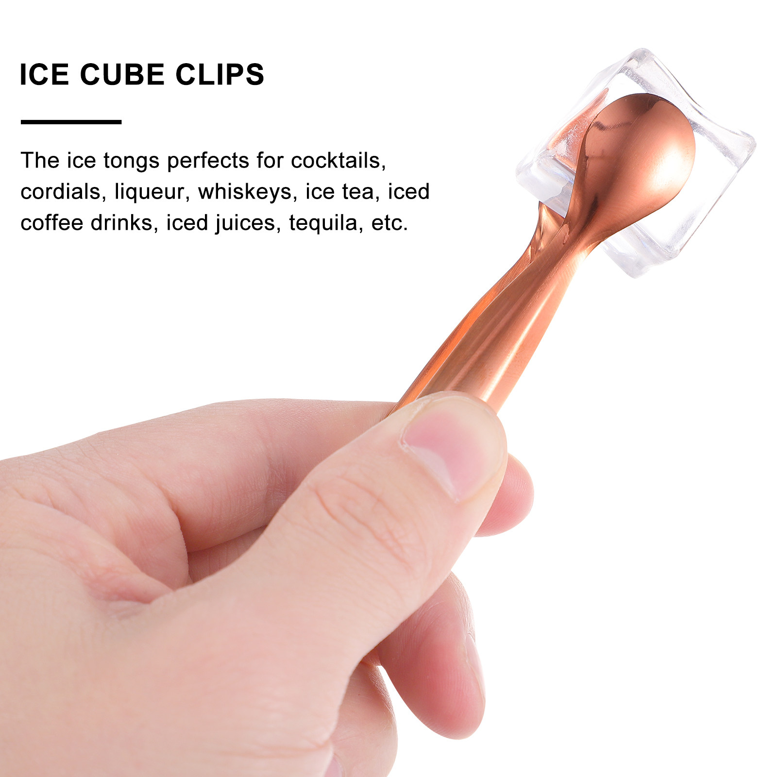 Kitchen Gadgets Useful - 8 Stück Eiszange aus Edelstahl, rostbeständig,